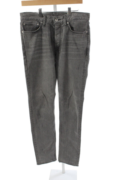 Rag & Bone Mens Straight Gray Mid-Rise Cotton Jeans Size 30W