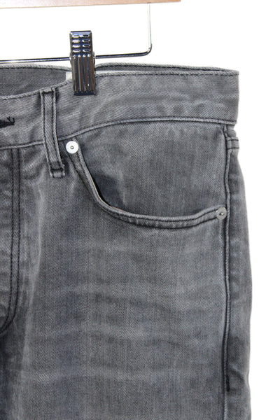 Rag & Bone Mens Straight Gray Mid-Rise Cotton Jeans Size 30W