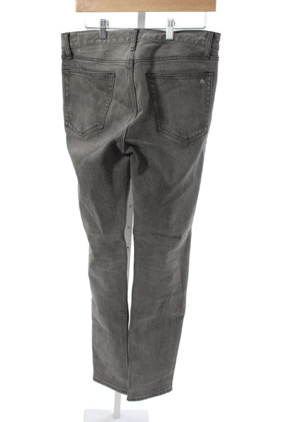 Rag & Bone Mens Straight Gray Mid-Rise Cotton Jeans Size 30W