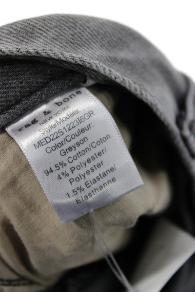 Rag & Bone Mens Straight Gray Mid-Rise Cotton Jeans Size 30W