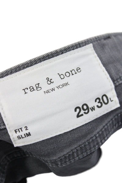 Rag & Bone Mens Straight Gray Jeans Mid Rise Size 29