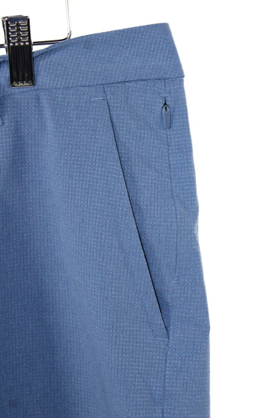 Lululemon Mens Athletic Check Blue Shorts Synthetic Zip Size M
