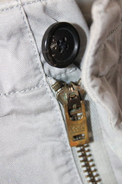 Billy Reid Mens Chino Shorts Gray Cotton Size 34