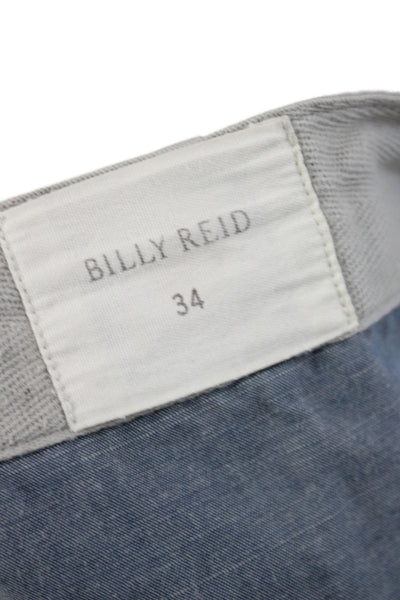 Billy Reid Mens Chino Shorts Gray Cotton Size 34
