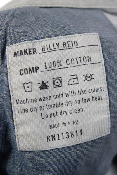 Billy Reid Mens Chino Shorts Gray Cotton Size 34