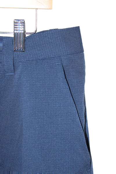 Lululemon Mens Athletic Blue Geometric Textured Performance Snap Shorts Size M