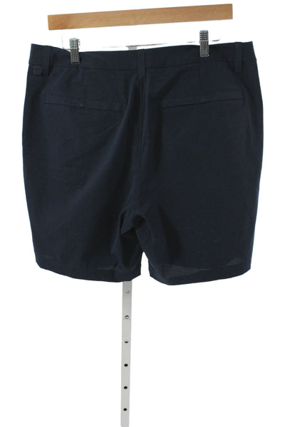 Lululemon Mens Athletic Blue Geometric Textured Performance Snap Shorts Size M