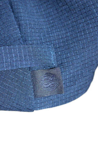 Lululemon Mens Athletic Blue Geometric Textured Performance Snap Shorts Size M