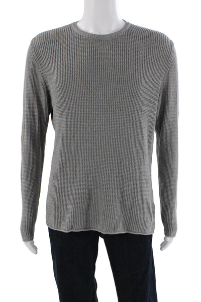Billy Reid Mens Pullover Crewneck Gray 85% Cotton Long Sleeve Fall Size XL