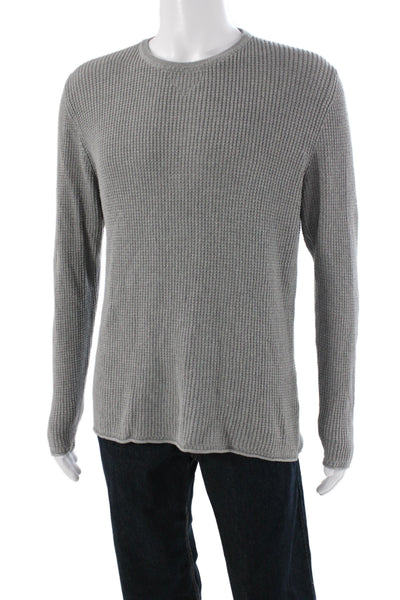 Billy Reid Mens Pullover Crewneck Gray 85% Cotton Long Sleeve Fall Size XL