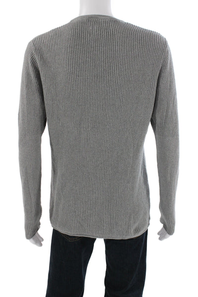 Billy Reid Mens Pullover Crewneck Gray 85% Cotton Long Sleeve Fall Size XL