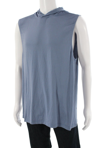 Lululemon Mens Sleeveless Pullover Tank Blue Polyester Athleisure Size L