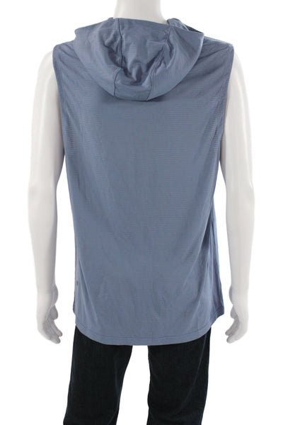 Lululemon Mens Sleeveless Pullover Tank Blue Polyester Athleisure Size L