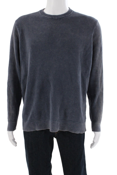 Taylor Stitch Mens Gray Cotton Crew Neck Pullover Sweater Long Sleeve Size 42
