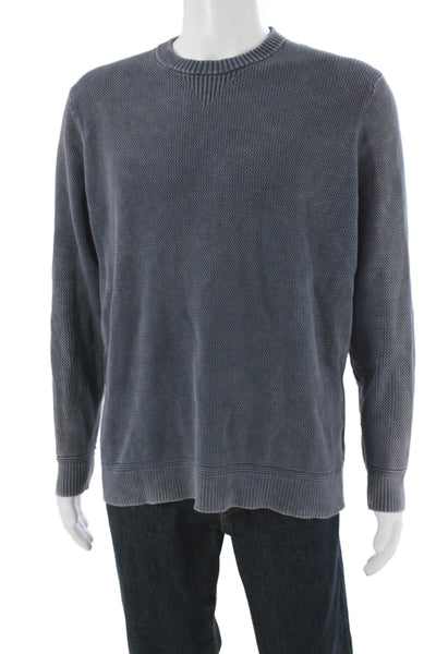 Taylor Stitch Mens Gray Cotton Crew Neck Pullover Sweater Long Sleeve Size 42