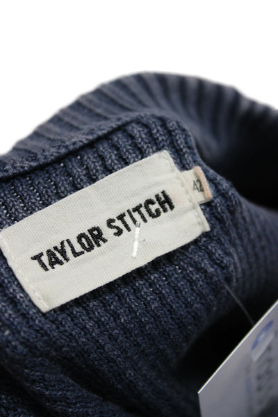 Taylor Stitch Mens Gray Cotton Crew Neck Pullover Sweater Long Sleeve Size 42