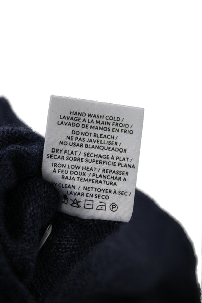 Naadam Mens Pullover Cashmere Hooded Sweater Blue Size XL