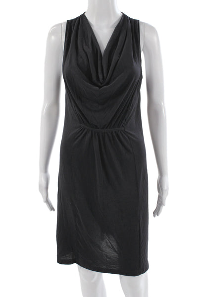Maeve Anthropologie Women Tank Dress Black Cowl Neck Modal Sleeveless Size XS
