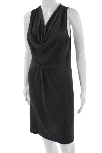 Maeve Anthropologie Women Tank Dress Black Cowl Neck Modal Sleeveless Size XS
