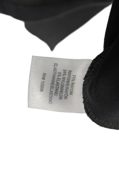 Worth New York Women Dress Pants Black Hook & Eye Rayon Size 0