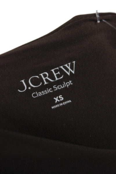 J Crew Womens Classic Sculpt Slip-On Shaper Chocolate Brown Size XS