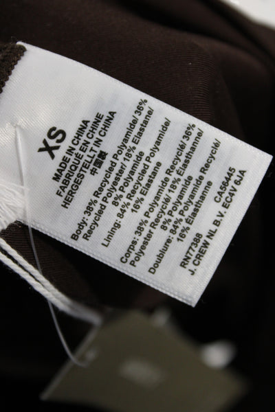 J Crew Womens Classic Sculpt Slip-On Shaper Chocolate Brown Size XS