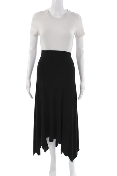 Sympli Womens Flare Skirt Black Long Size 16