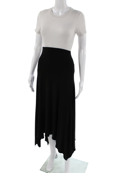 Sympli Womens Flare Skirt Black Long Size 16