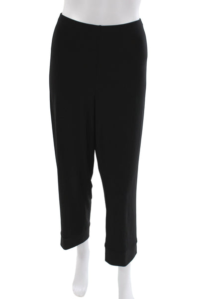 Sympli Womens Black Cropped Pants Plus Size 18