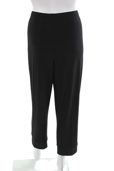 Sympli Womens Black Cropped Pants Plus Size 18