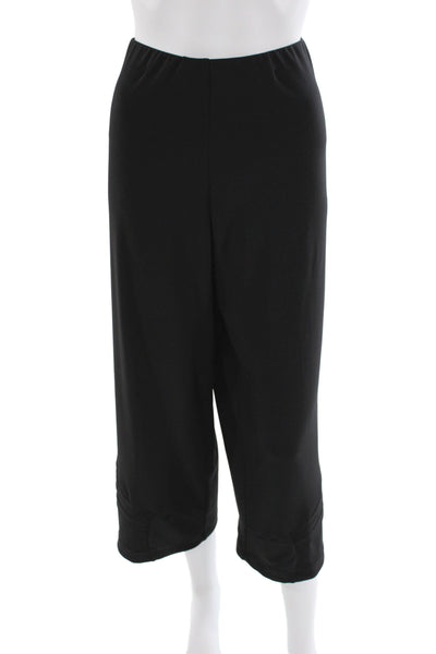 Sympli Womens Capri Pants Black Pull On Casual Size L