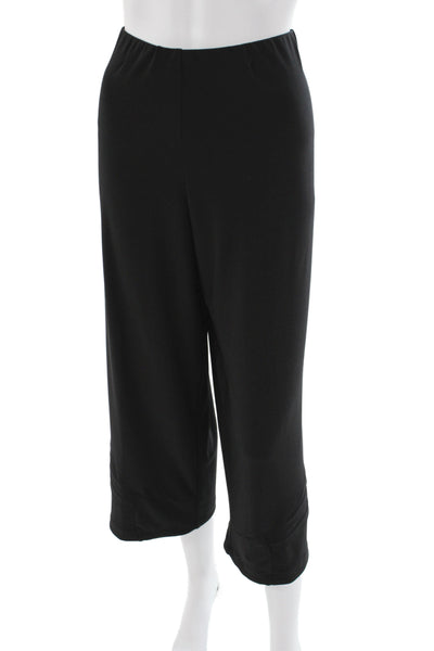 Sympli Womens Capri Pants Black Pull On Casual Size L