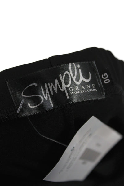 Sympli Womens Capri Pants Black Pull On Casual Size L