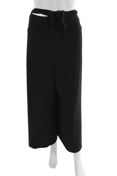Sympli Womens Cropped Black Pull On Pants Plus Size 18