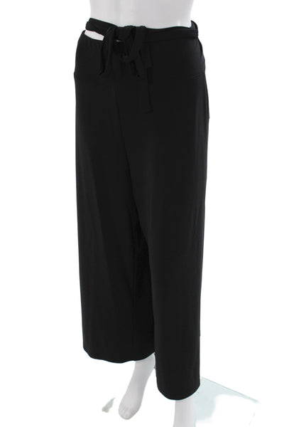 Sympli Womens Cropped Black Pull On Pants Plus Size 18