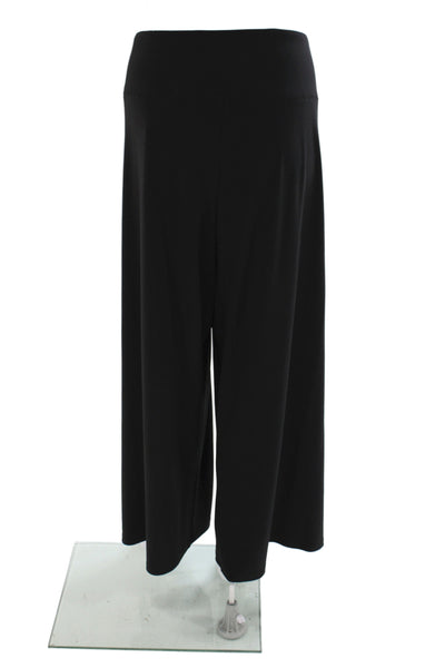 Sympli Womens Cropped Black Pull On Pants Plus Size 18