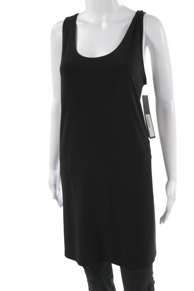 Sympli Women Tank Dress Black Scoop Neck Sleeveless Size 16