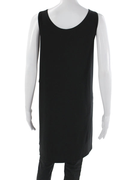 Sympli Women Tank Dress Black Scoop Neck Sleeveless Size 16
