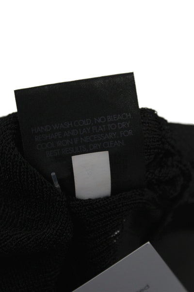 Eileen Fisher Women Black V-Neck Cardigan 3/4 Sleeve Rayon Size 2X