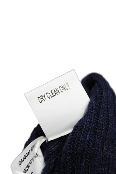 Eileen Fisher Women Pullover Sweater Linen Boat Neck Sleeveless Blue Size S