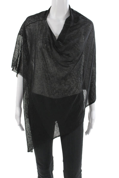 Eileen Fisher Women Kimono Sleeveless Black Hemp Cowl Neck Blouse Size One Size