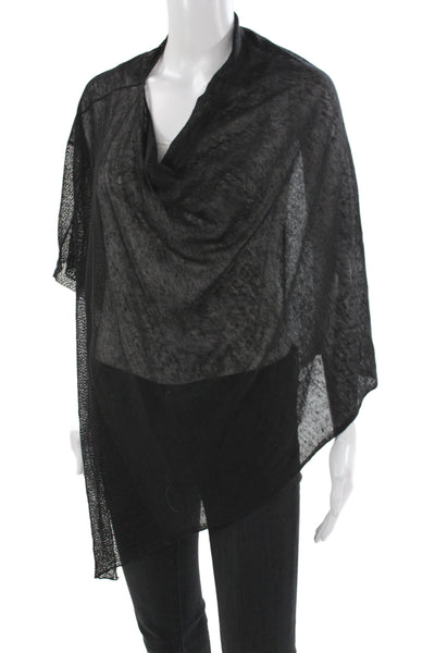 Eileen Fisher Women Kimono Sleeveless Black Hemp Cowl Neck Blouse Size One Size