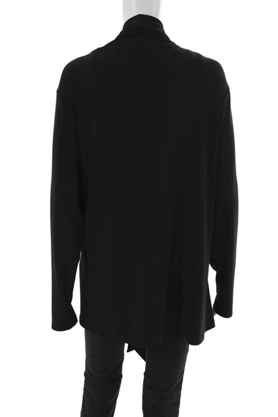 Sympli Women Cardigan Black Cowl Neck Long Sleeve Size 18 Plus