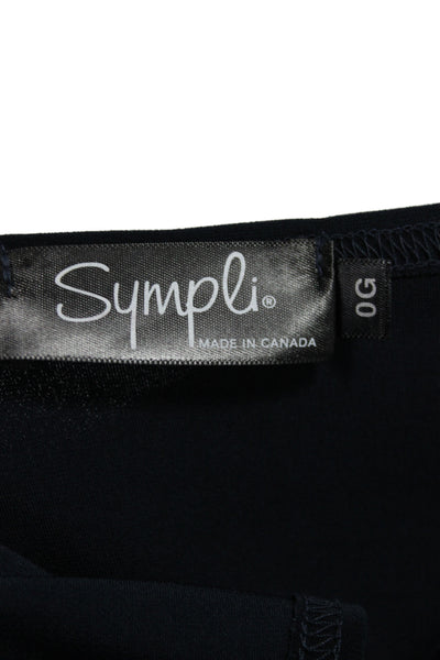 Sympli Women Basic Blue Sleeveless Scoop Neck Tank Size S