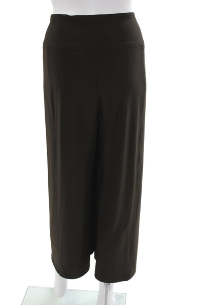Sympli Womens Plus Cropped Pants Brown Pull On Size 18