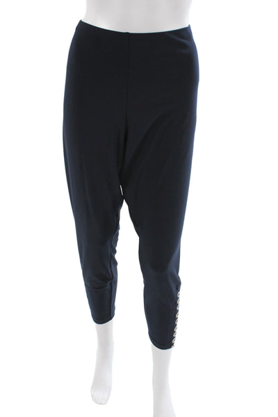 Sympli Women Ankle Pants Black Solid Casual Size 14