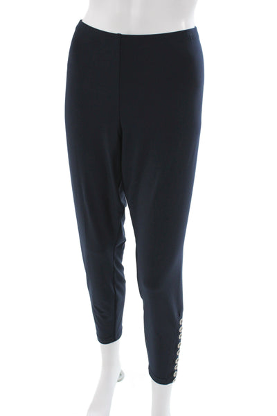 Sympli Women Ankle Pants Black Solid Casual Size 14