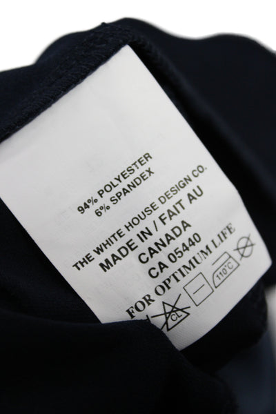 Sympli Women Trapeze Swing Dress Black Long Sleeve Scoop Neck Pullover Size 16