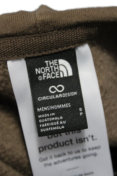 The North Face Mens Brown Pullover Hoodie Sweater Outdoor Drawstring Size S