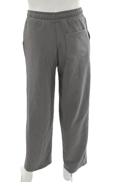 Zara Mens Gray Drawstring Sweatpants Cotton Athleisure Size S